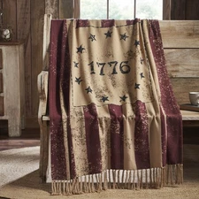 My Country 1776 Woven Throw 50x60 VHC Brands