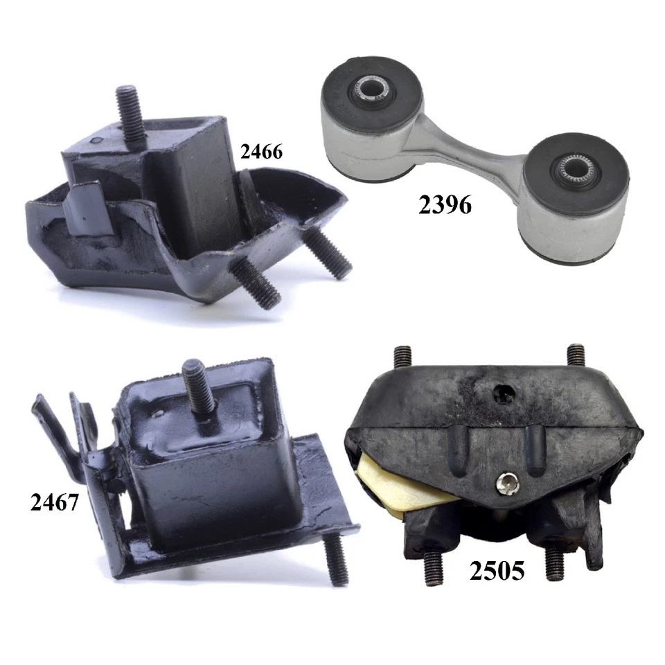 4 piezas montaje de motor y transmisión apto para Chevrolet Citation 1980-1981 2,5 L y 2,8 L Foto 2 de 4