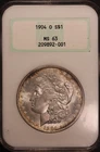 1904 O  MORGAN SILVER DOLLAR | NGC MS 63 | FROM BOSTON COLLECTION | LOT J-58