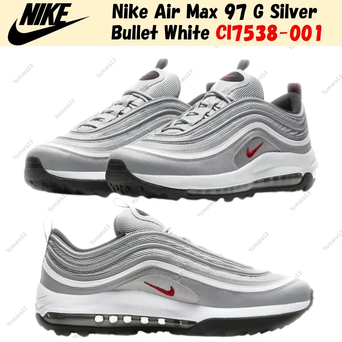 Las mejores ofertas en Nike Air Max 97 Golf Silver Bullet | eBay