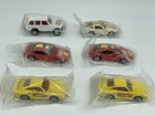 Vintage 1980s Hot Wheels Getty Promo Porsche, BMW, Nissan, Range Rover- Lot of 6