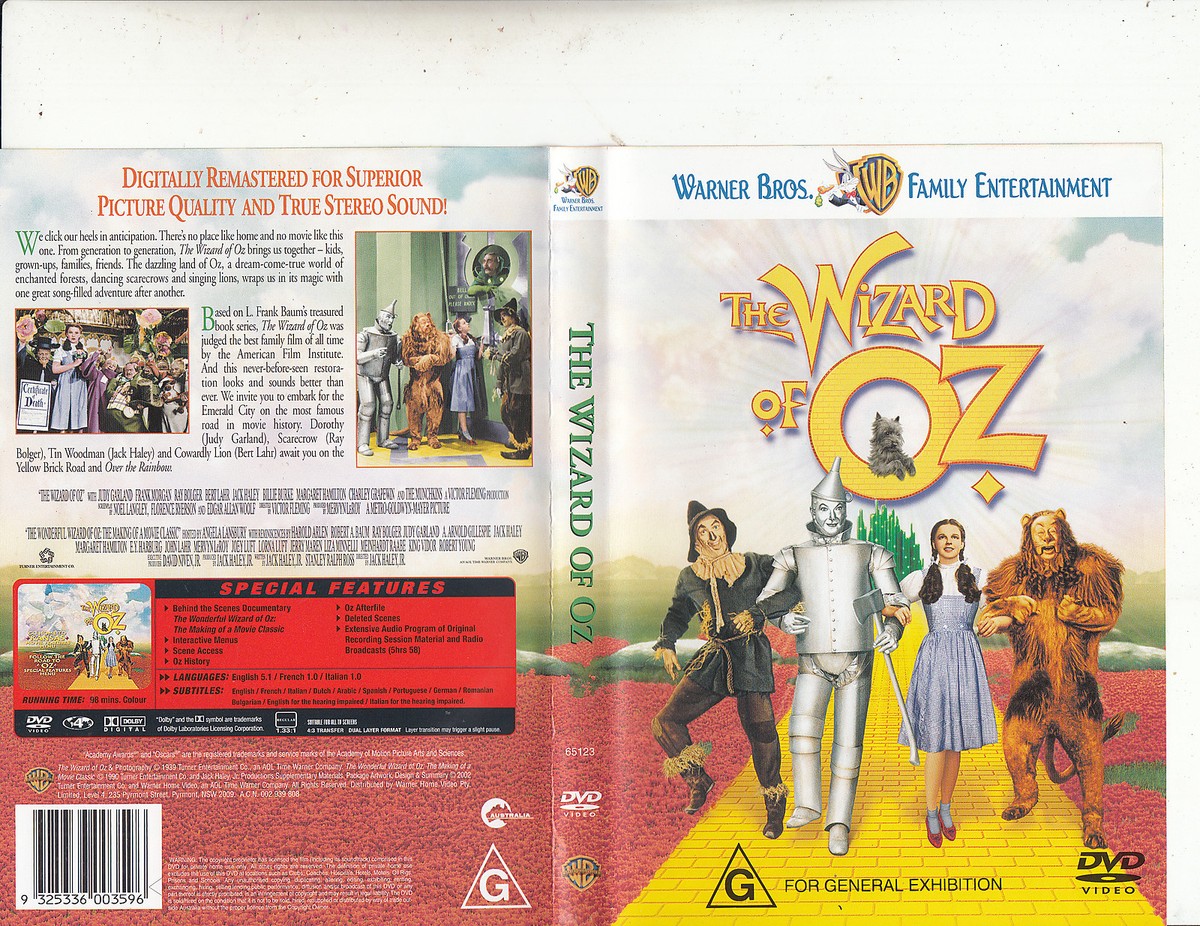 The Wizard of Oz-1939-Judy Garland-Movie- DVD | eBay