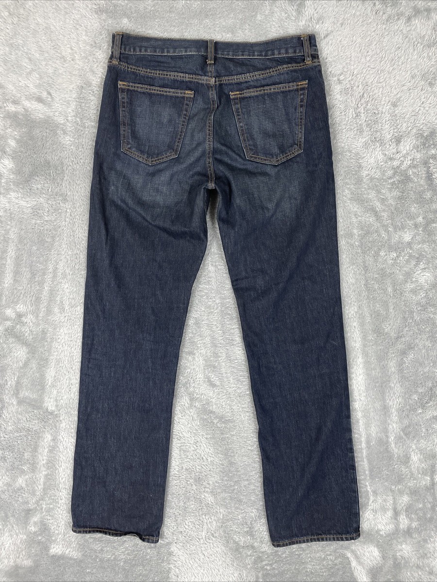 Old Navy Jeans Men's 34x33 (Actual) Loose Fit Straight Cotton