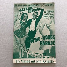 Second Chorus Fred Astaire, Paulette Goddard A. Shaw 1940 Danish Movie Program