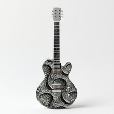 Silver Engraving Guitar/Bass Skin Axe Premium Re-Skin Vinyl Wrap reproduction