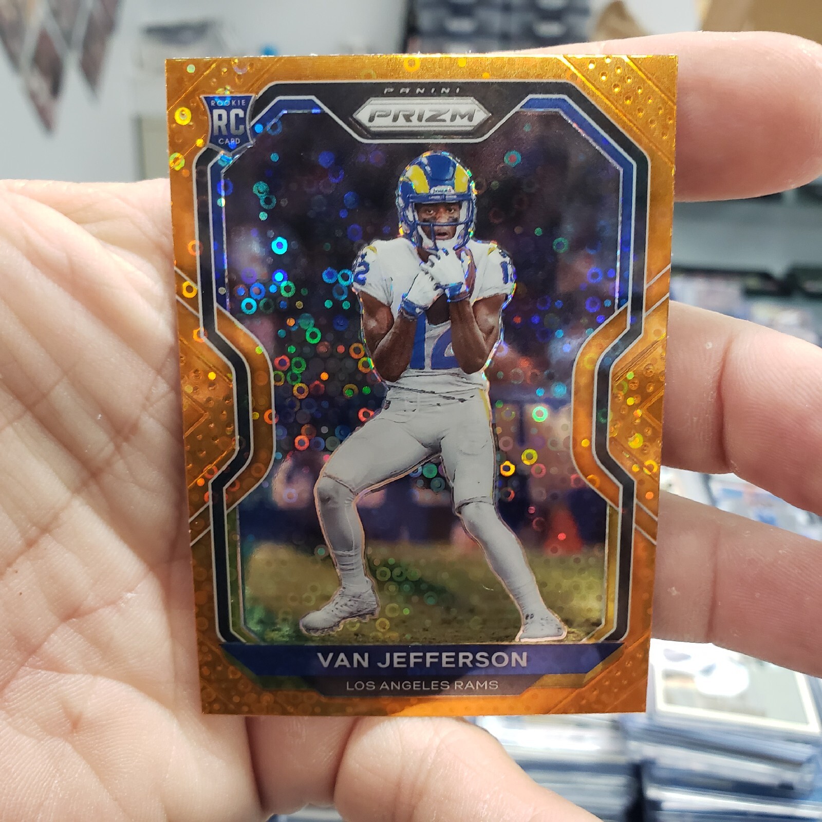 2020 Panini Prizm Orange Disco Van Jefferson Rc # 377