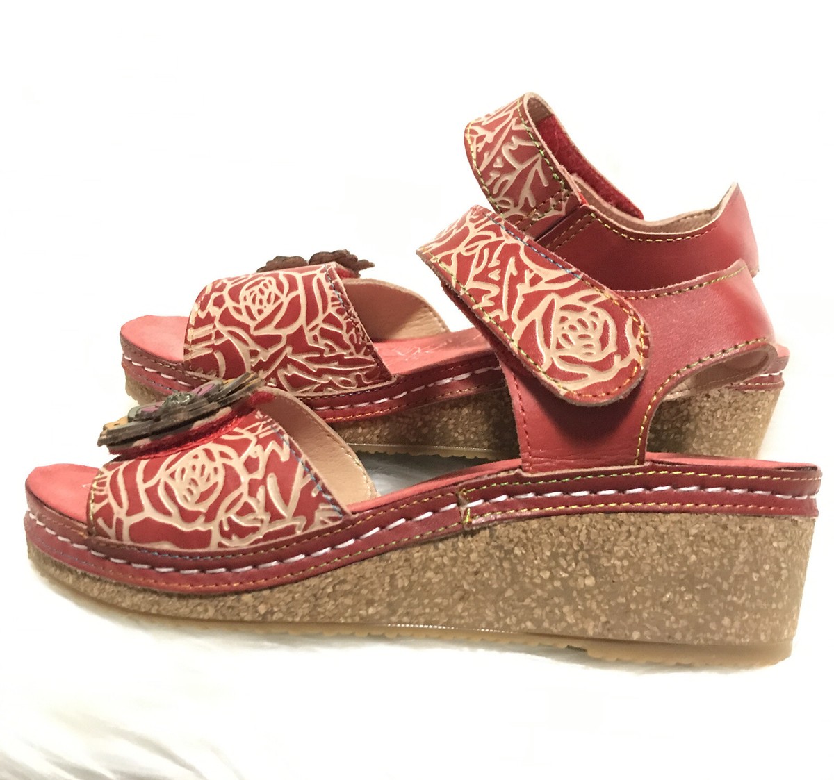 Spring Step | Shoes | Lartiste By Spring Step Cuteness Leather Wedge Sandals 651d99714bf9ff80da3bfbbd
