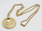 Monet Designer Signed High End Gold Tone Classic 50's Necklace