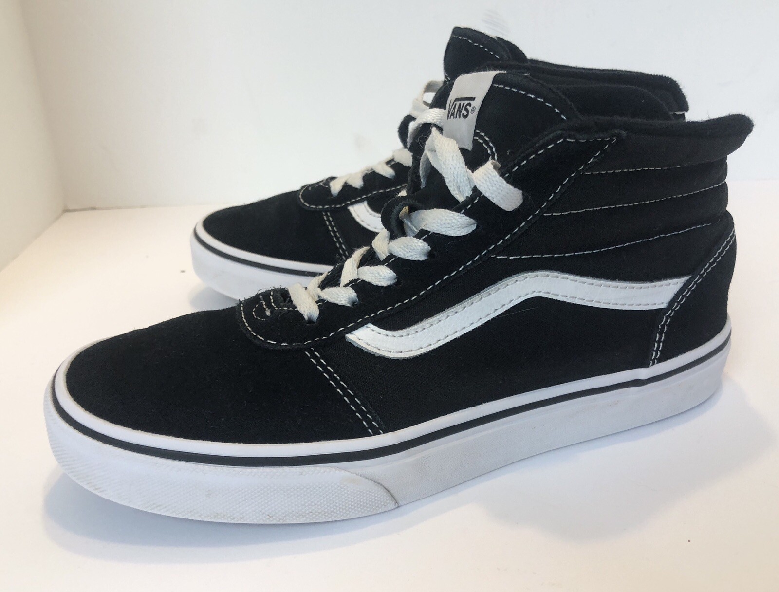Vans Old Skool High Tops Kids Size 5 Shoes Black/White Canvas Sneakers 500714 thumbnail 4