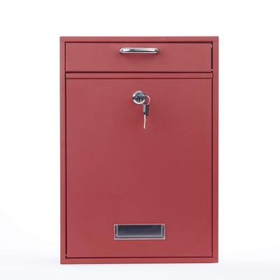 Wall Mounted Locking Vertical Dropbox Mailbox - Safe and Secure | Made with G...