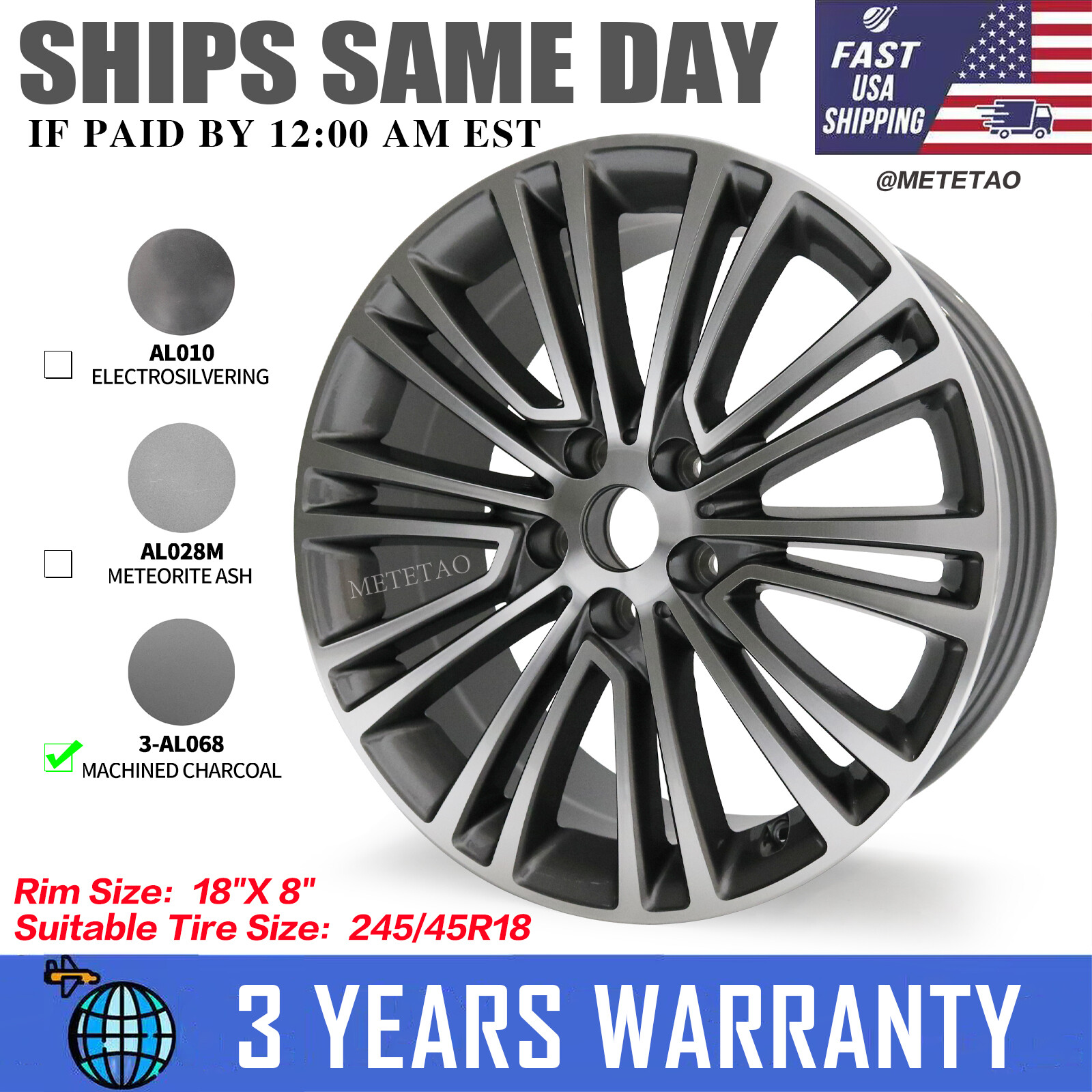 For BMW 530e 530i 540i M550i 18x8 18