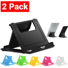 2 Pack Phone Stand Holder Tablet Stand Mount Adjustable for Samsung iPhone (