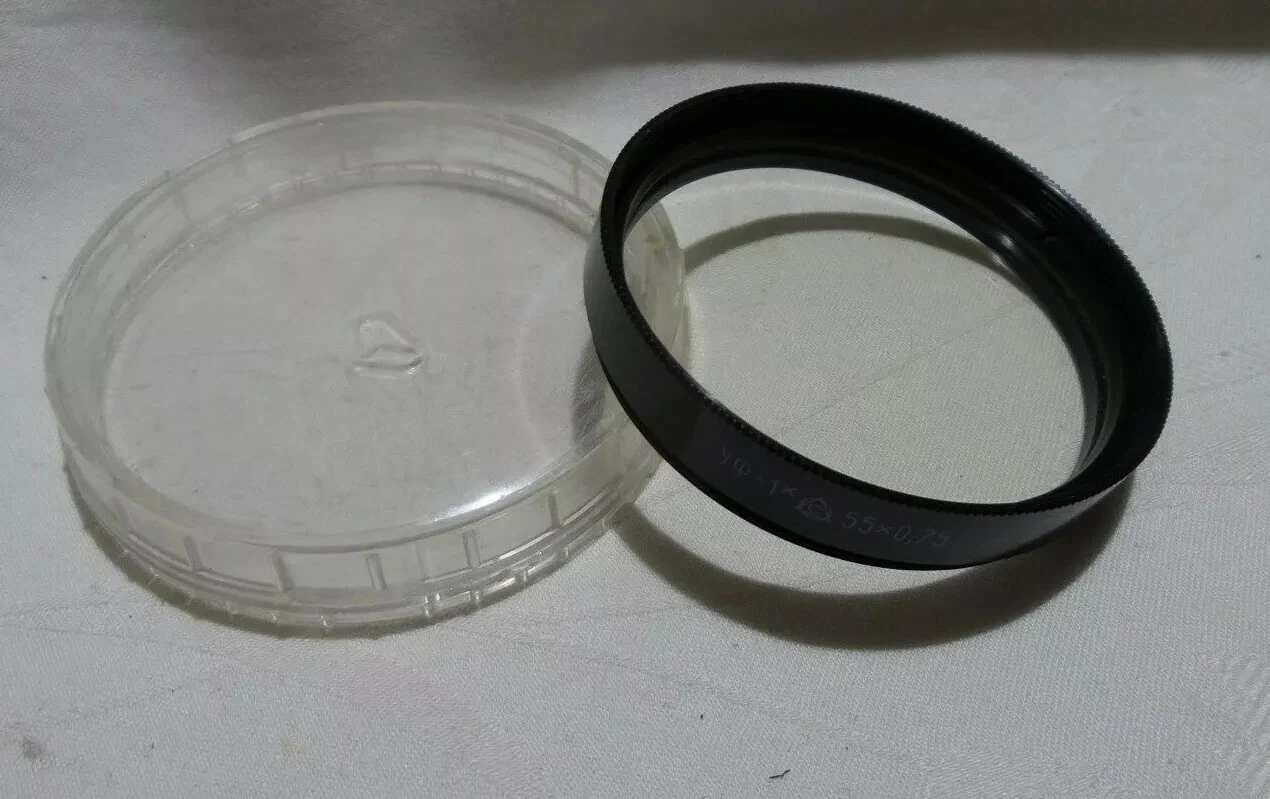 a Ultraviolet 1x RUSSIAN 55x0.75 Vintage light filter 55mm mount for LENS 8560