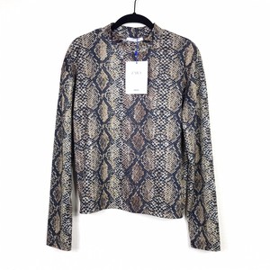 snakeskin mock neck