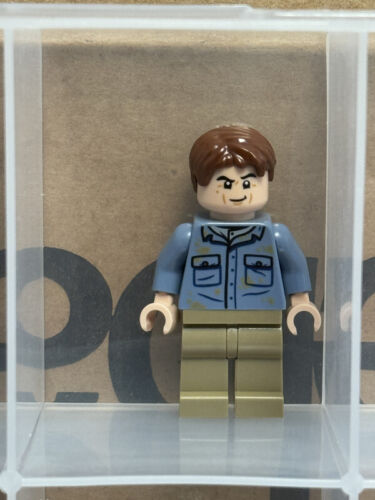 LEGO Minifigure - Dr. Alan Grant - Sand Blue Shirt - No jw111 - QTY 1 - Afbeelding 1 van 1