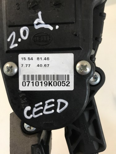 Kia Ceed 2.0 Crdi Accelerator Throttle Pedal Hella 071019K0052 Genuine 2009 Rhd - Picture 3 of 9