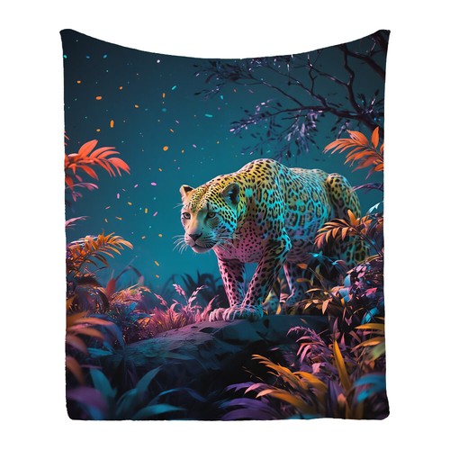 Leopard Spots Dots Flannel Bedspread Sofa Lounge Throw Blanket Holiday Gift - Picture 7 of 14