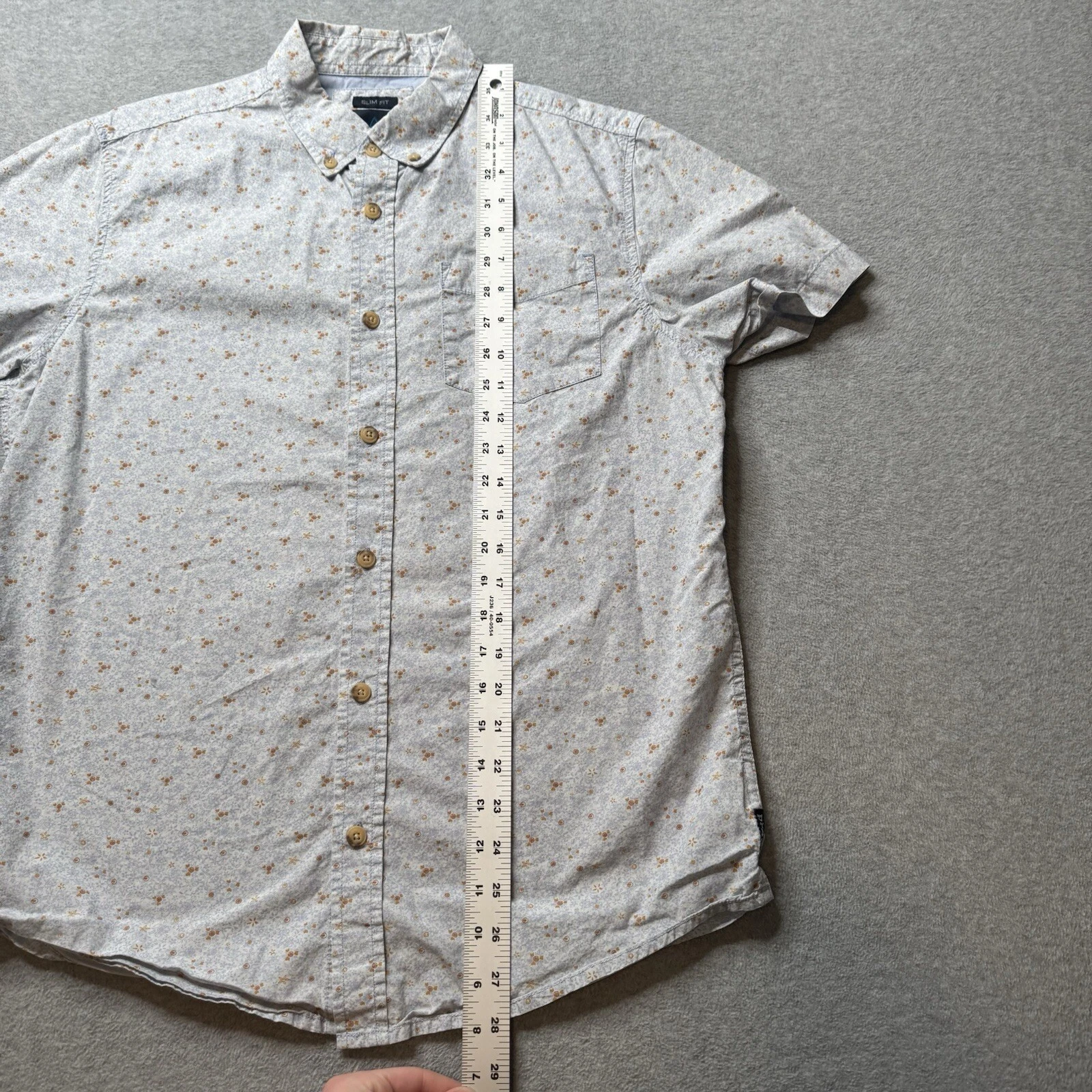 prana polka dot cotton outdoors hiking mountains stretch shirt
