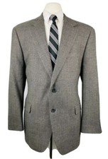 CHAPS RALPH LAUREN Mens 44R Gray Soft 100 Wool Blazer Sport Coat Suit Jacket