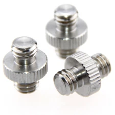3Pcs CAMVATE Camera Tripod Converter Double 3/8"-16 Male Screw Adapter Stainless