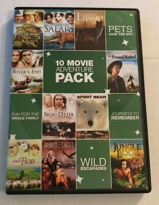 10 Movie Adventure Pack, Vol. 1 (DVD, 2011, 2-Disc Set) Jungle Book Spirit Bear 
