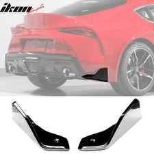 Fits 20-25 Toyota GR Supra A90 A91 Rear Bumper Splitters AG Style Gloss Black