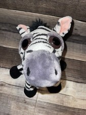 RUSS BERRIE STRIPES THE ZEBRA STUFFED TOY PLUSH SOFT 9" BIG EYES GUC