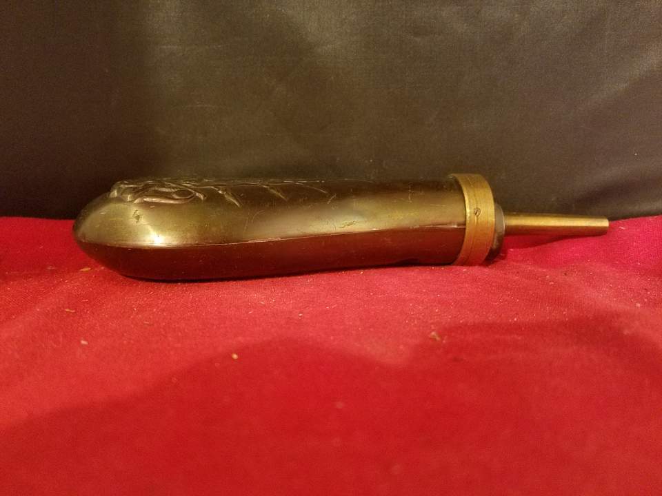 Black Powder Or Shot Brass Copper Canister Flask 7.25 Black Powder Or Shot Brass Copper Canister Flask 7.25
