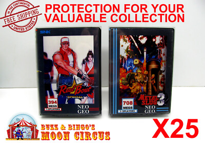 25X NEO GEO MVS (NOT AES) CIB BOX - CLEAR PROTECTIVE BOX PROTECTOR SLEEVE