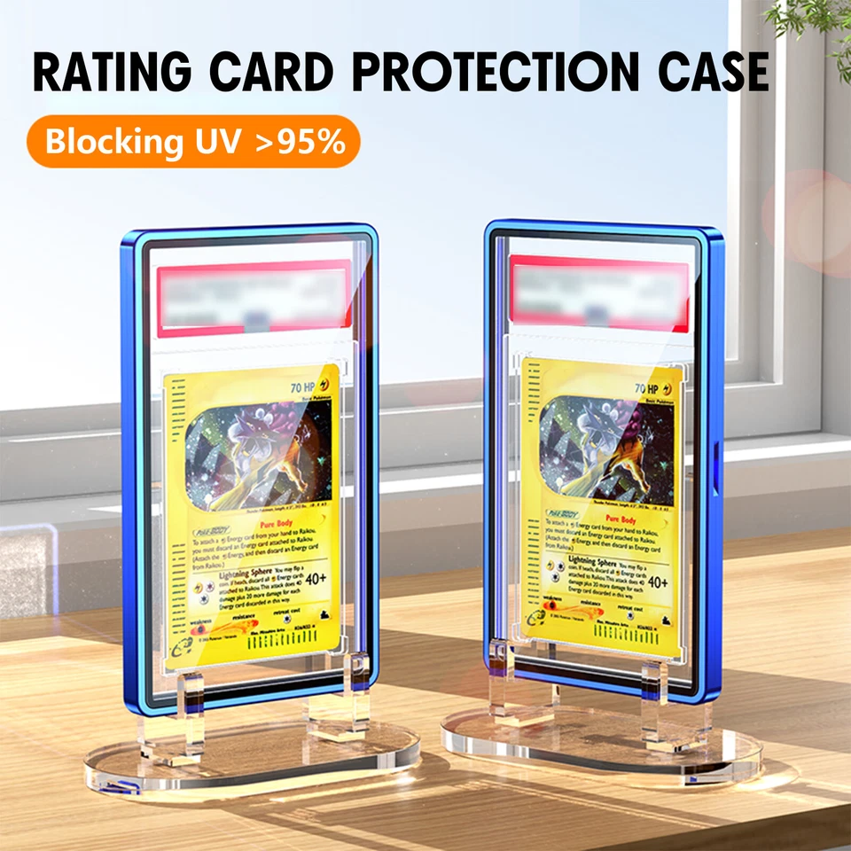 Magnetic Trading Card Holders Case Graded Card Slab Display Box Protector Stand - Image 4 of 4