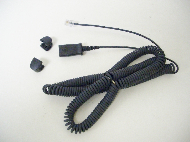 Plantronics Lightweight U10 Cable with QD lock for M12 M22 Amp & Cisco IP Phones