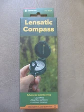 Coghlan's Lensatic Compass with Case, Liquid Filled, Camping Survival Emergency