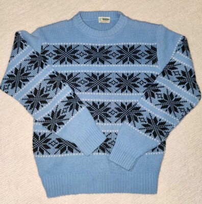 Garon's Garon-teed Acrylic Knitted Nordic Sweater Mills Chunky MN Size Large 