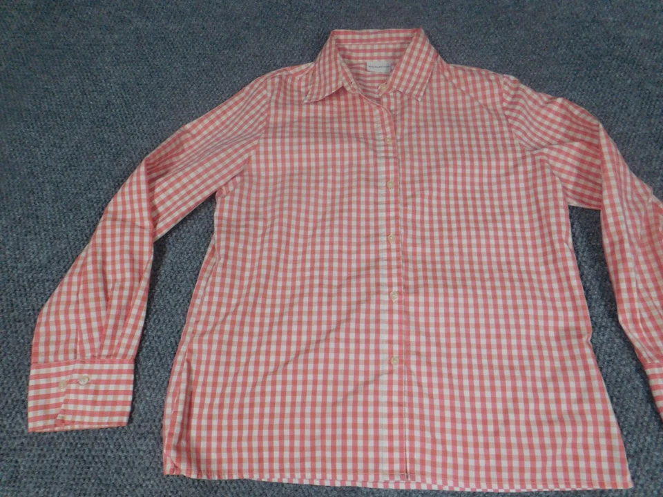 Blusa mujer ciervo blanco extra grande rosa botones a cuadros Foto 2 de 4