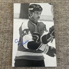 Al Hill Vintage Hand Signed Autograph Auto Postcard Philadelphia Flyers