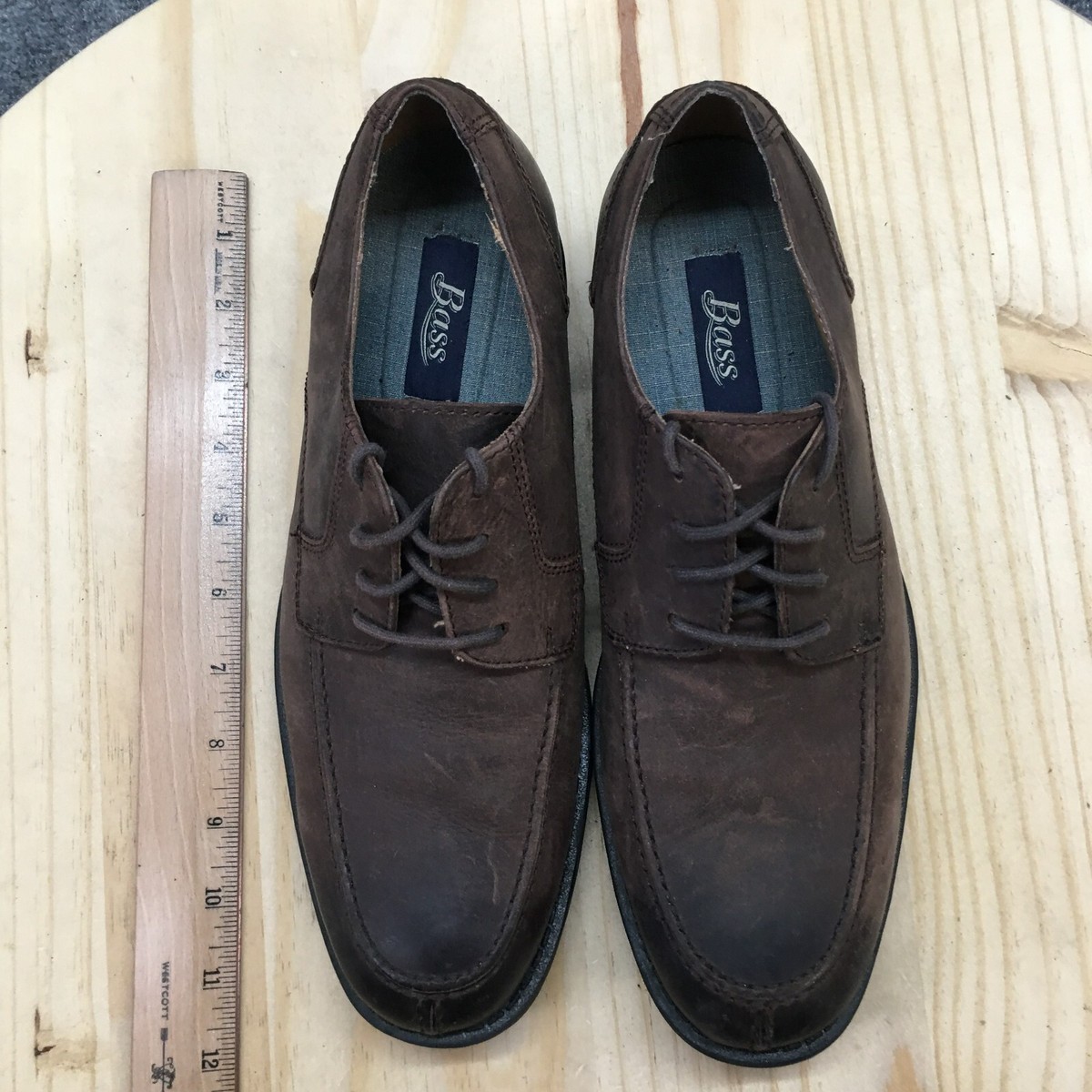 Bass Dress Shoes Mens 7.5 M Wallace Oxford Brown Leather 