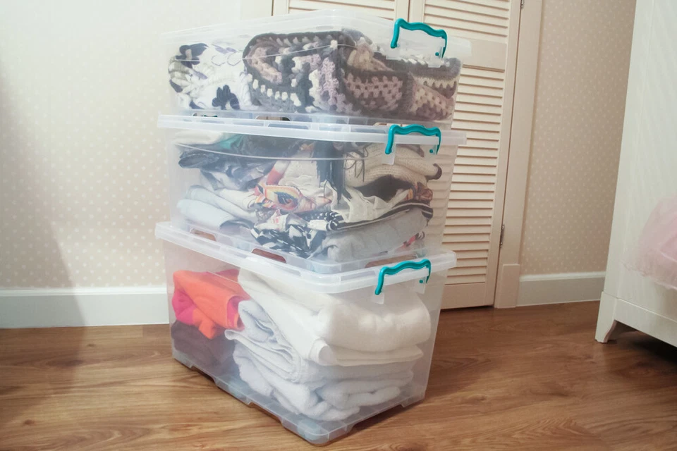 AUFBEWAHRUNGSBOX TRANSPARENT BOX KUNSTSTOFFBOX KLAPPBOX PLASTIKBOX 1-30l - Bild 4 von 4