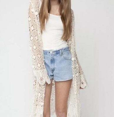 Brandy Melville Crochet Floral Long 