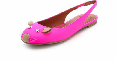 neon pink flat shoes