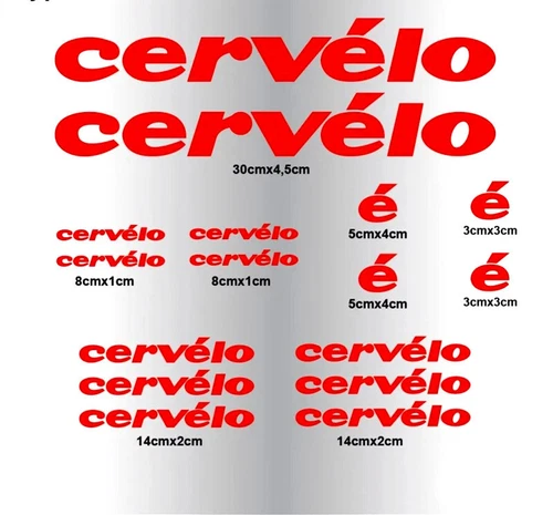 CERVELO Sticker Aufklebersatz Set Fahrrad eBike BMX MTB Rahmen DIY Dekoration - Picture 2 of 6