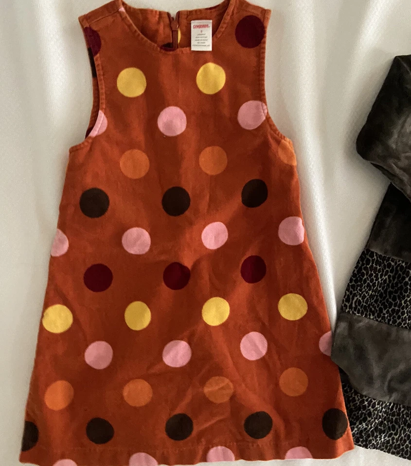 Gymboree sz 5 & Boutique Leopard Print Fall Dress by Daddy-O Outfits LOT - Image 2 of 4