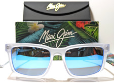 NEW Maui Jim Stone Shack Matte Crystal Polarized Blue Hawaii Sunglasses B862-05