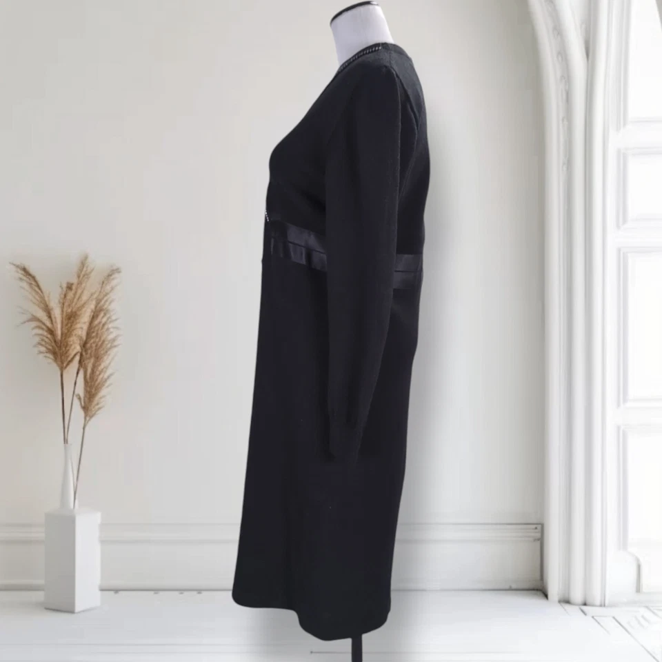 Vestido Blazer Tejido Adolfo Saks Santana Vintage Años 90 Talla M Estrás Botones Foto 4 de 4