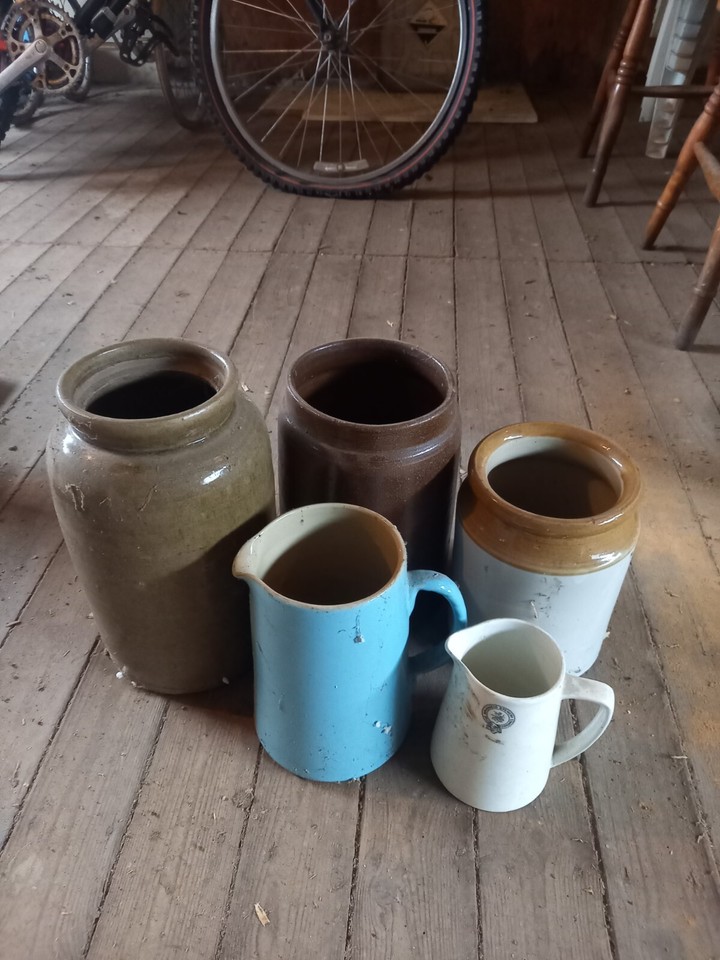 Old Fashioned Glazed Jugs & Vintage Dairy Pots Stoneware eBay