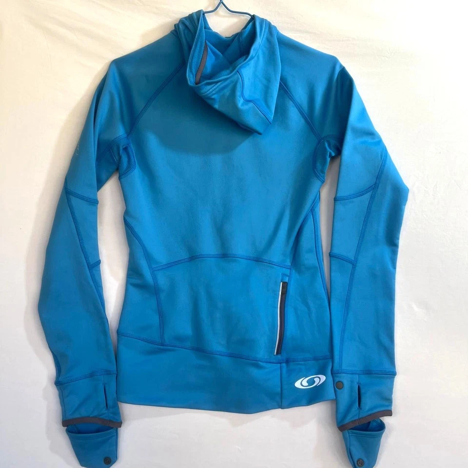 Salomon Acti Lite Half Zip Hoodie Womens Size XS Blue Outdoor Active - Image 2 of 4