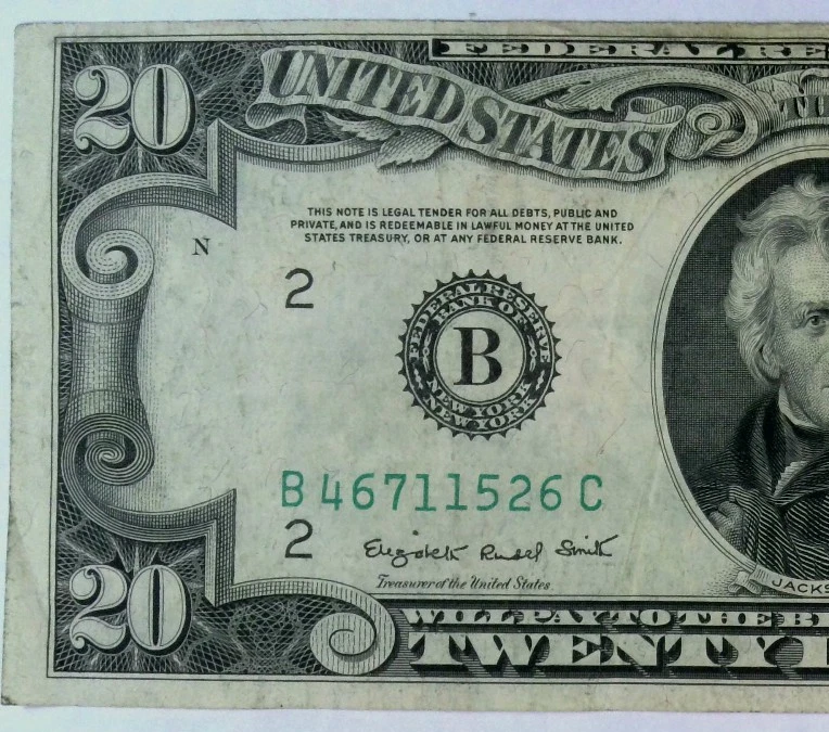 1950 C  $20 Federal Reserve Note NewYork, New York B46711526C  Fr-2062-B - Image 3 of 4