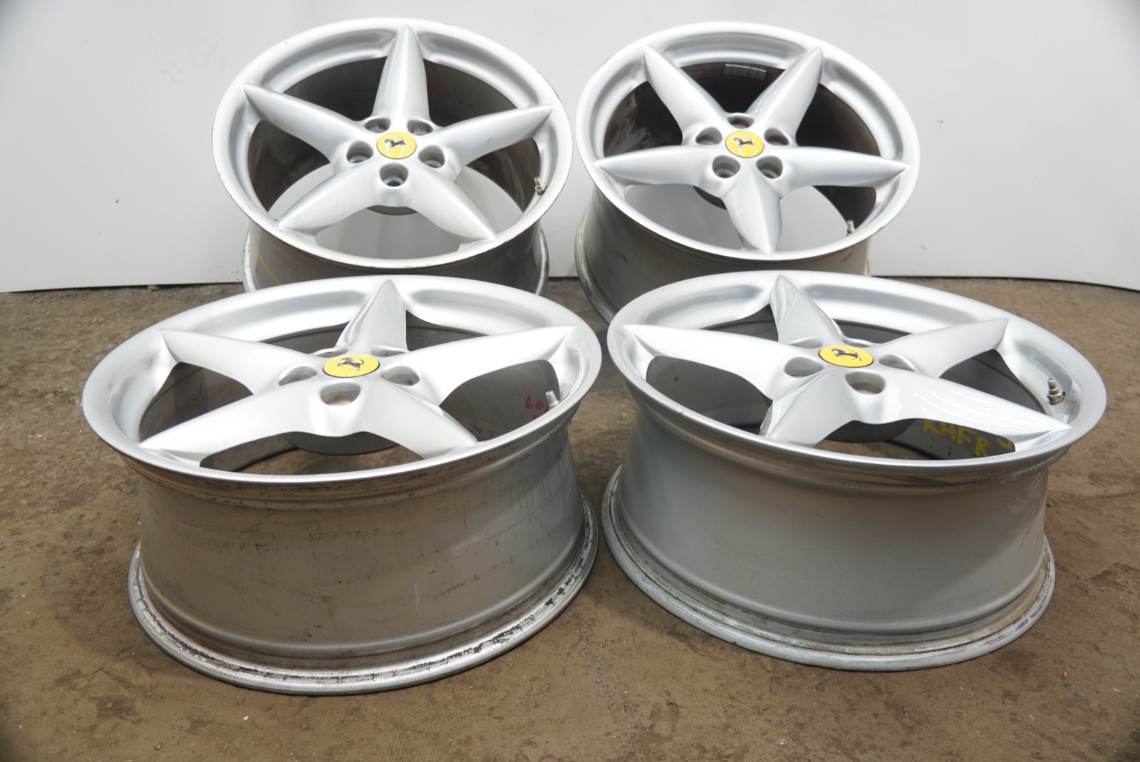 Set Front 18X7.5" Rear 18X10" Wheel Rim 164173 164175 Ferrari 360 Modena Spider