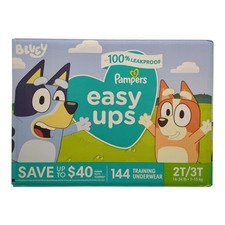 Pampers Easy Ups Training Underwear, Leakproof, 2T/3T 16-34lbs. , 144ct