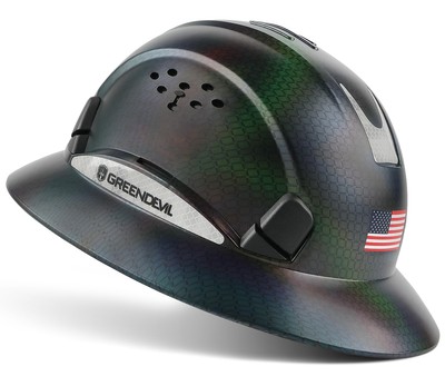 Full Brim Hard Hat Vented Construction Safety Helmet OSHA Approved Cascos De ...