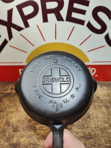 "Fully Restored" GRISWOLD 6" Cast Iron Skillet Large Logo Seasoned Flat